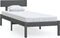 vidaXL - Bedframe - massief - grenenhout - grijs - 100x200 - cm