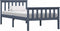 vidaXL - Bedframe - massief - grenenhout - grijs - 100x200 - cm
