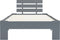 vidaXL - Bedframe - massief - grenenhout - grijs - 100x200 - cm