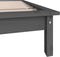 vidaXL - Bedframe - massief - grenenhout - grijs - 100x200 - cm