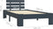 vidaXL - Bedframe - massief - grenenhout - grijs - 100x200 - cm