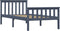 vidaXL - Bedframe - massief - grenenhout - grijs - 100x200 - cm