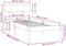 vidaXL - Bedframe - massief - grenenhout - grijs - 100x200 - cm
