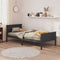 vidaXL - Bedframe - massief - grenenhout - grijs - 100x200 - cm