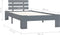 vidaXL - Bedframe - massief - grenenhout - grijs - 100x200 - cm