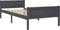 vidaXL - Bedframe - massief - grenenhout - grijs - 100x200 - cm