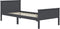 vidaXL - Bedframe - massief - grenenhout - grijs - 100x200 - cm