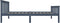 vidaXL - Bedframe - massief - grenenhout - grijs - 100x200 - cm