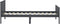 vidaXL - Bedframe - massief - grenenhout - grijs - 100x200 - cm