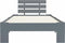 vidaXL - Bedframe - massief - grenenhout - grijs - 100x200 - cm