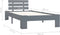 vidaXL - Bedframe - massief - grenenhout - grijs - 100x200 - cm