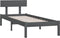 vidaXL - Bedframe - massief - grenenhout - grijs - 100x200 - cm