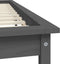 vidaXL - Bedframe - massief - grenenhout - grijs - 120x190 - cm