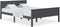 vidaXL - Bedframe - massief - grenenhout - grijs - 120x200 - cm
