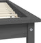 vidaXL - Bedframe - massief - grenenhout - grijs - 120x200 - cm