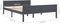 vidaXL - Bedframe - massief - grenenhout - grijs - 120x200 - cm