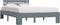 vidaXL - Bedframe - massief - grenenhout - grijs - 120x200 - cm