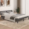 vidaXL - Bedframe - massief - grenenhout - grijs - 140x190 - cm