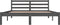vidaXL - Bedframe - massief - grenenhout - grijs - 140x190 - cm