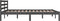 vidaXL - Bedframe - massief - grenenhout - grijs - 140x190 - cm