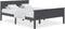 vidaXL - Bedframe - massief - grenenhout - grijs - 140x200 - cm
