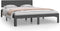 vidaXL - Bedframe - massief - grenenhout - grijs - 140x200 - cm