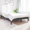 vidaXL - Bedframe - massief - grenenhout - grijs - 140x200 - cm