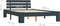 vidaXL - Bedframe - massief - grenenhout - grijs - 140x200 - cm