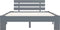 vidaXL - Bedframe - massief - grenenhout - grijs - 140x200 - cm