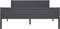 vidaXL - Bedframe - massief - grenenhout - grijs - 140x200 - cm