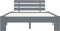 vidaXL - Bedframe - massief - grenenhout - grijs - 140x200 - cm