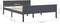 vidaXL - Bedframe - massief - grenenhout - grijs - 140x200 - cm