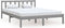 vidaXL - Bedframe - massief - grenenhout - grijs - 150x200 - cm