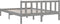 vidaXL - Bedframe - massief - grenenhout - grijs - 150x200 - cm