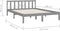 vidaXL - Bedframe - massief - grenenhout - grijs - 150x200 - cm