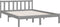 vidaXL - Bedframe - massief - grenenhout - grijs - 150x200 - cm
