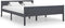 vidaXL - Bedframe - massief - grenenhout - grijs - 160x200 - cm