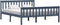 vidaXL - Bedframe - massief - grenenhout - grijs - 160x200 - cm