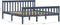 vidaXL - Bedframe - massief - grenenhout - grijs - 160x200 - cm