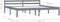 vidaXL - Bedframe - massief - grenenhout - grijs - 160x200 - cm