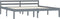 vidaXL - Bedframe - massief - grenenhout - grijs - 160x200 - cm