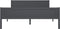 vidaXL - Bedframe - massief - grenenhout - grijs - 160x200 - cm