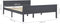 vidaXL - Bedframe - massief - grenenhout - grijs - 160x200 - cm
