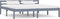 vidaXL - Bedframe - massief - grenenhout - grijs - 180x200 - cm