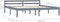 vidaXL - Bedframe - massief - grenenhout - grijs - 180x200 - cm