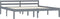 vidaXL - Bedframe - massief - grenenhout - grijs - 180x200 - cm