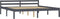 vidaXL - Bedframe - massief - grenenhout - grijs - 180x200 - cm