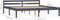 vidaXL - Bedframe - massief - grenenhout - grijs - 180x200 - cm