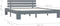 vidaXL - Bedframe - massief - grenenhout - grijs - 180x200 - cm