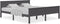 vidaXL - Bedframe - massief - grenenhout - grijs - 200x200 - cm